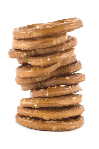 11 salted pretzels — Stock Photo, Image