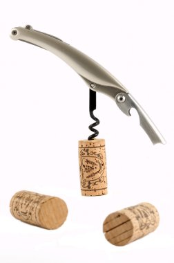 Corks with corkscrew clipart