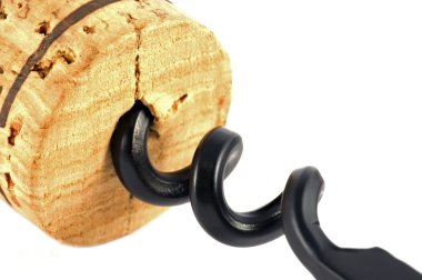 Cork and corkscrew clipart