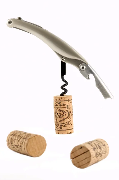 stock image Corks with corkscrew