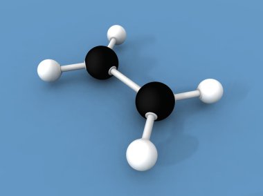 Ethylene molecule clipart
