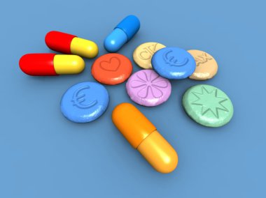 Ecstasy pills clipart