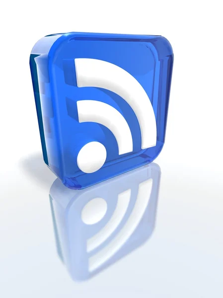 Blue RSS sign — Stock Photo, Image