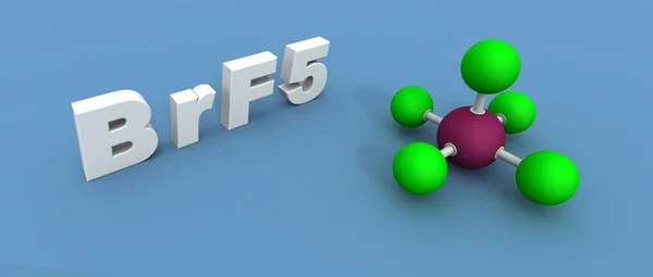 Molécula de fluoreto de bromo — Fotografia de Stock