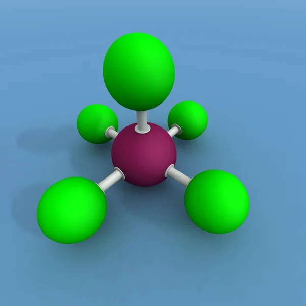 Bromem fluorid molekula — Stock fotografie