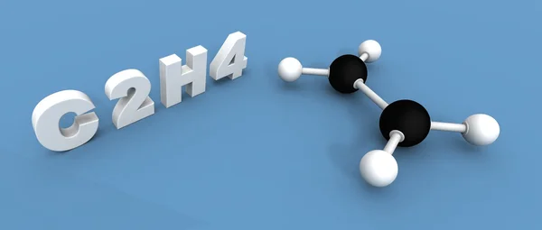 Etilen molekül — Stok fotoğraf