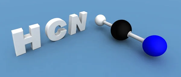 Молекули водню ціанід — стокове фото