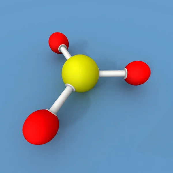 Molécula de trióxido de azufre —  Fotos de Stock
