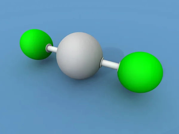 Molecola di difluoruro di xeno — Foto Stock