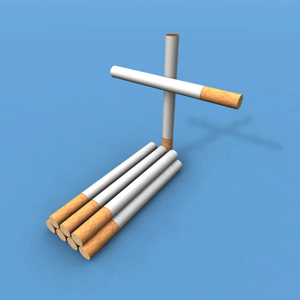 Сигаретная могила — стоковое фото