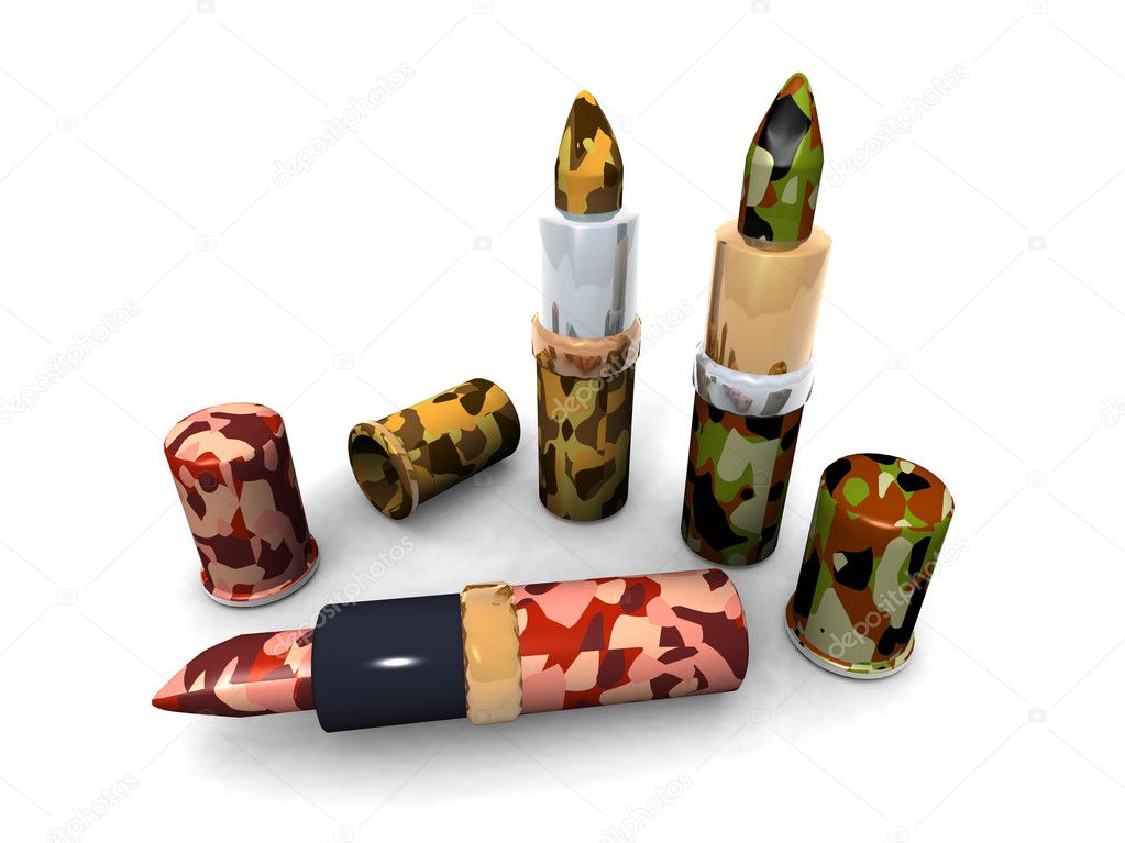 Camouflage lipsticks