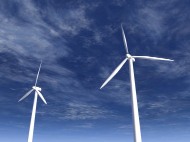 Wind turbines clipart