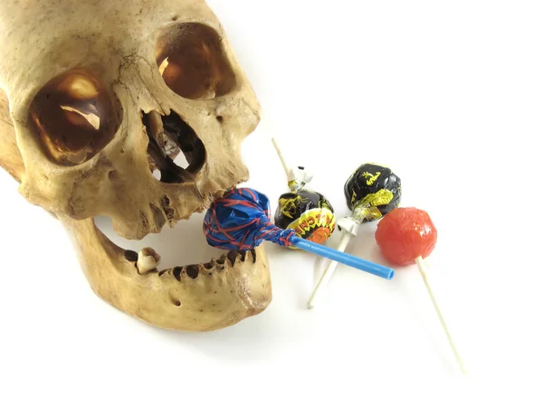 Skulls and lollipops — Stock Photo, Image