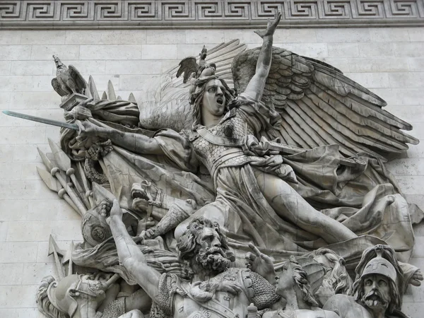 法国 triump 拱的雕塑 — 图库照片