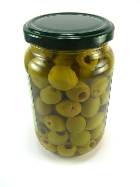 Słoik oliwek — Zdjęcie stockowe