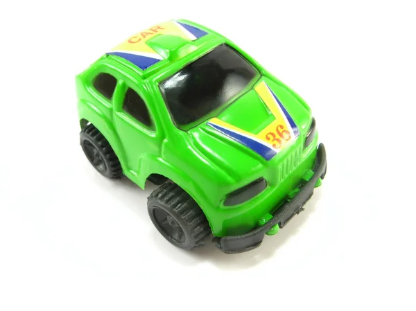 Green rally toycar — Stock Photo, Image