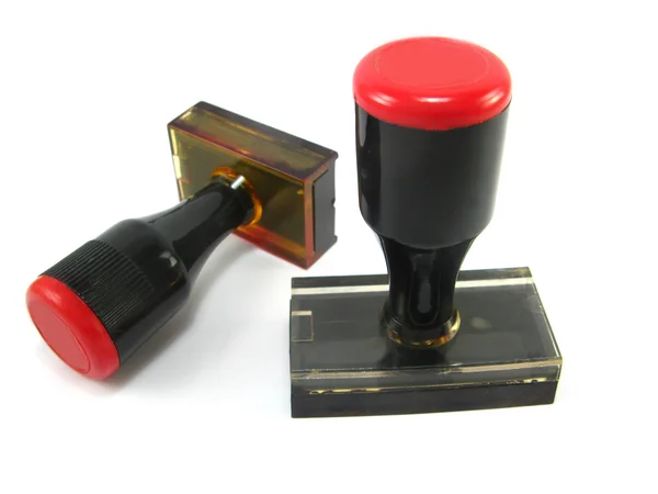 Red and black stamps — Stock Photo, Image