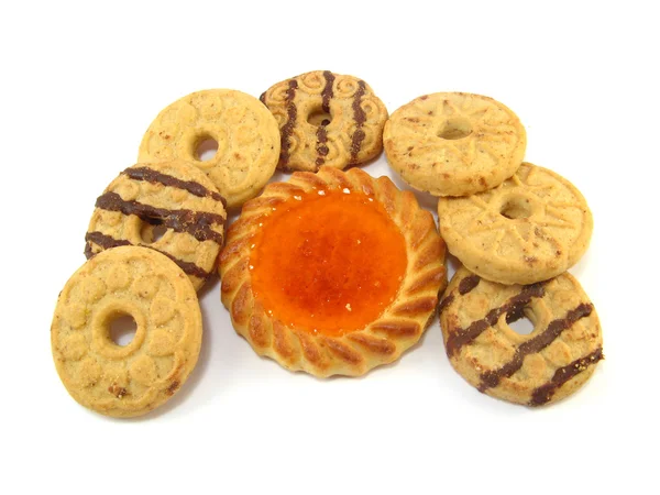 Biscoitos e torta — Fotografia de Stock