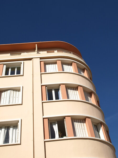 Image of a modern provence building and blue sky