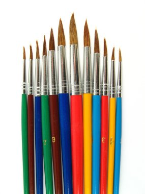 Colored paintbrushes clipart