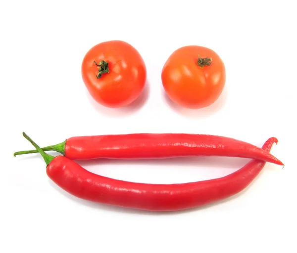 Gemüse-Smiley — Stockfoto