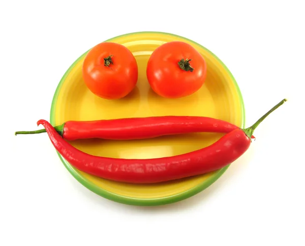 Gemüse-Smiley — Stockfoto