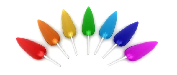 Rainbow lollipops — Stock Photo, Image
