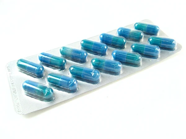 Blauwe pillen — Stockfoto