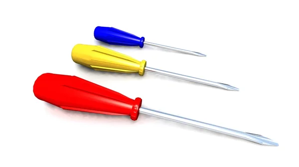 Colored screwdrivers — Stock Photo, Image