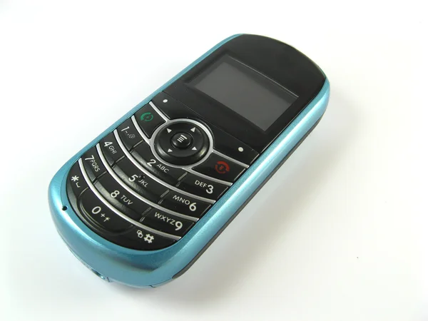 Niebieski telefon z bliska — Zdjęcie stockowe