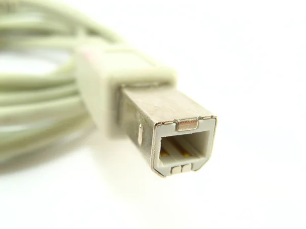 Cable USB blanco — Foto de Stock