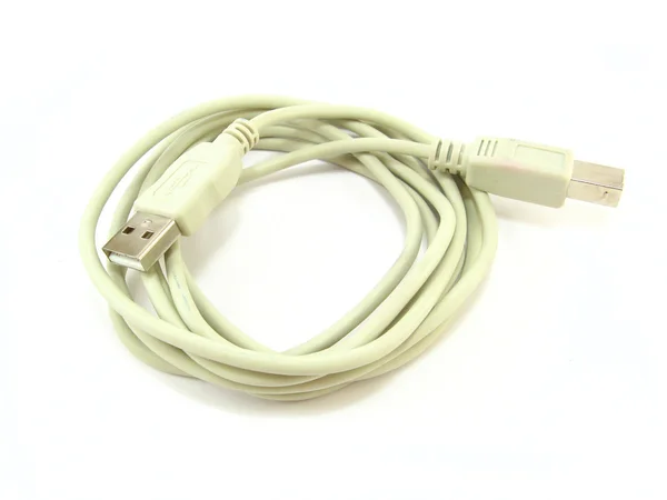 Witte USB-kabel — Stockfoto
