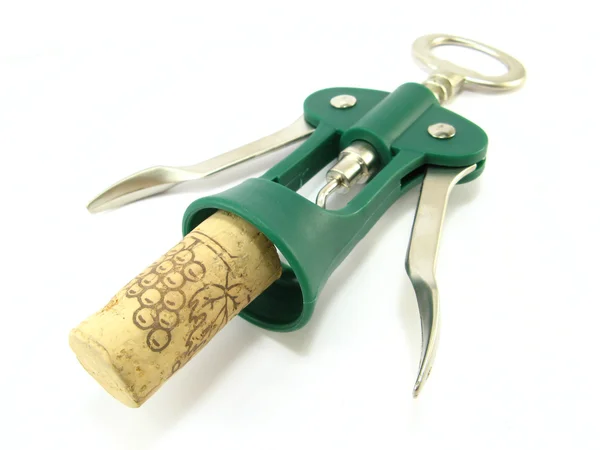 Green corkscrew — Stock Photo, Image