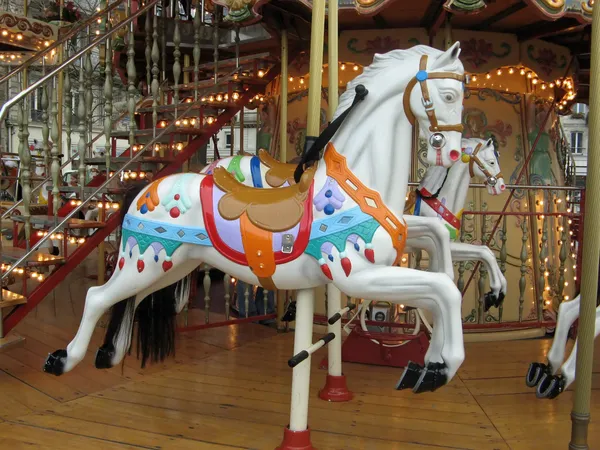 Konie karuzelowe — Zdjęcie stockowe