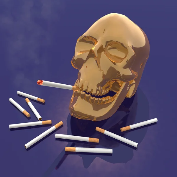 Череп куріння — стокове фото