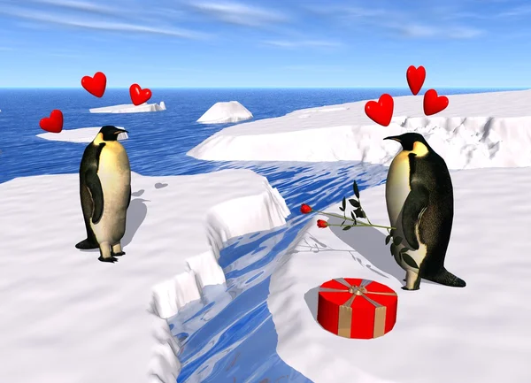 Penguin lovers — Stock Photo, Image