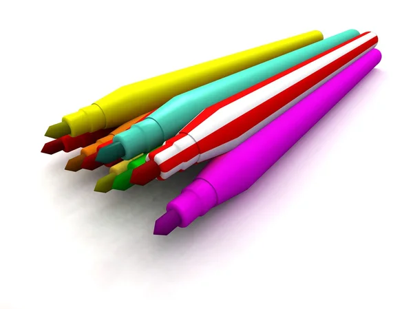 Colored felt-tips — Stock Photo, Image