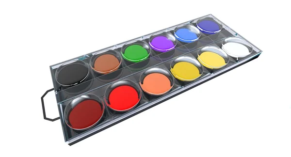 Watercolor paintbox — Stock Photo, Image