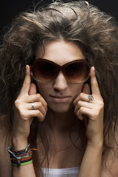 Woman in sun glasses — Stock Photo, Image