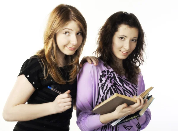 Twee studenten portret. — Stockfoto