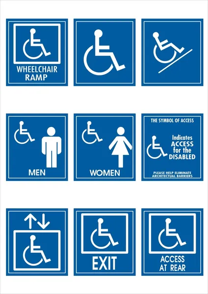 Handikap işaretleri — Stok fotoğraf