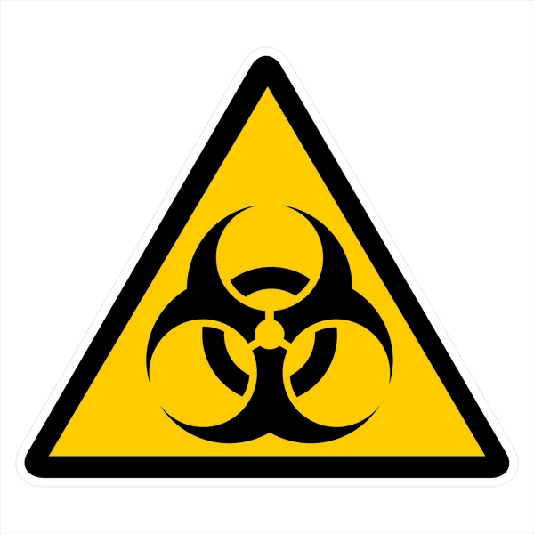 Biohazard symbol sign of biological threat alert isolated black yellow ...