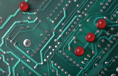 Macro of printed circuit board clipart