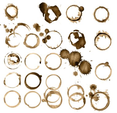 Grungy stains collection clipart