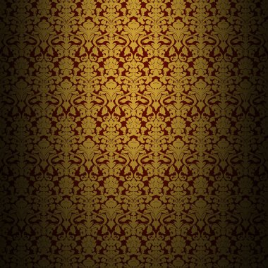 Red and Yellow Vintage pattern clipart