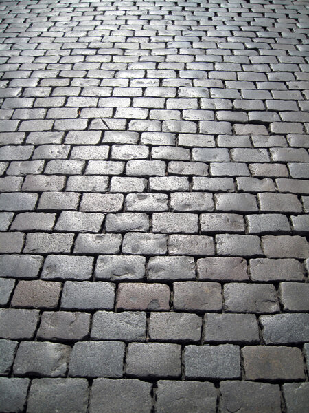 Stone block paving background