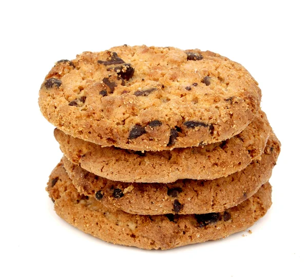 Cookie-uri izolate cu cip de ciocolată — Fotografie, imagine de stoc