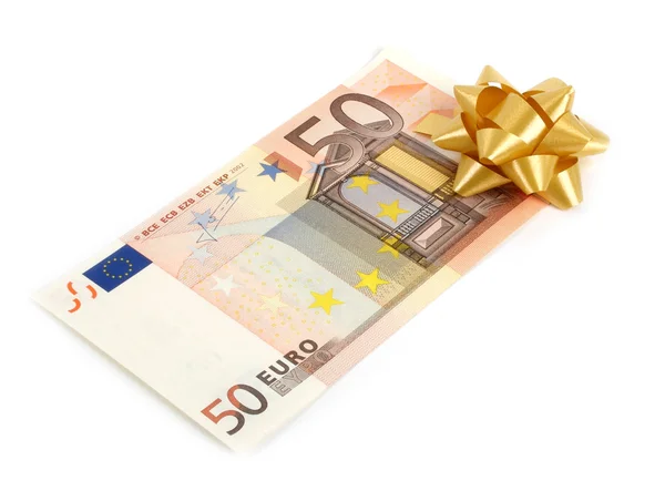 European fifty euro paper bills — Stock Photo, Image