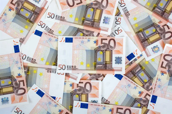Fifty euro notes — Stock Photo, Image