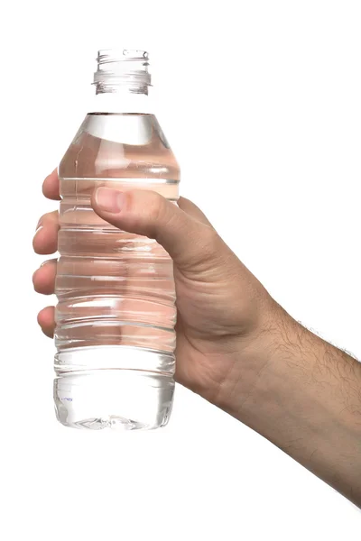 Bottle water hand — Stock Photo, Image